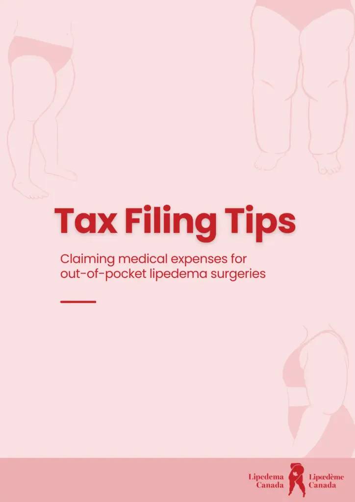 Tax Filing Tips for claiming out of pocket medical expenses for lipedema surgery