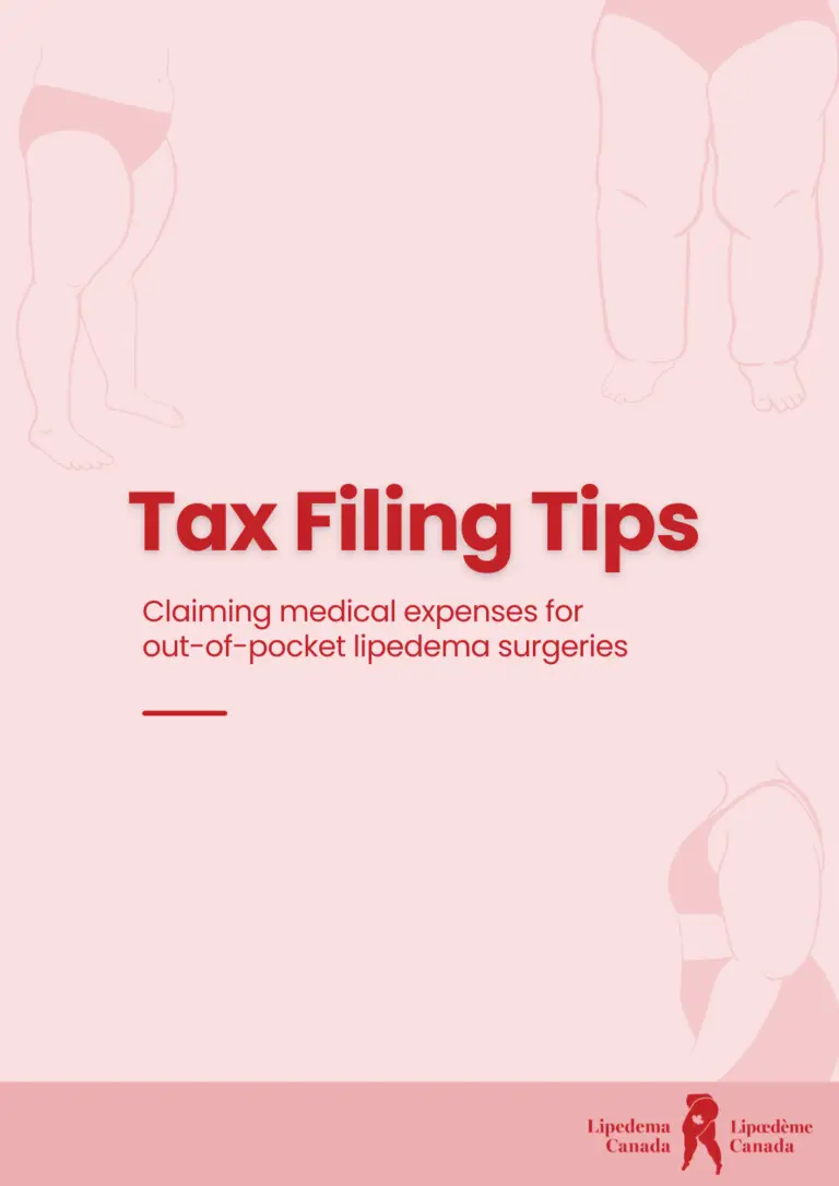 Tax Filing Tips for claiming out of pocket medical expenses for lipedema surgery