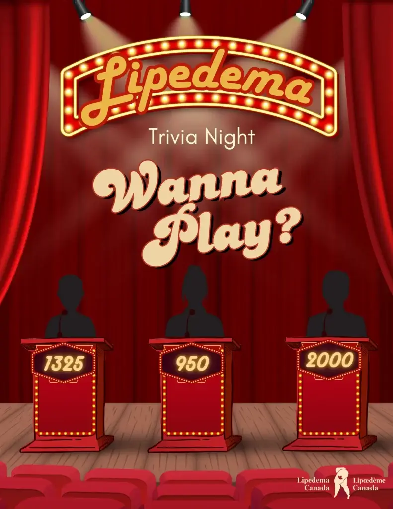 Trivia Night - Lipedema Edition 1 Want to be a contestant LIVE in the Lipedema Canada Trivia Night?